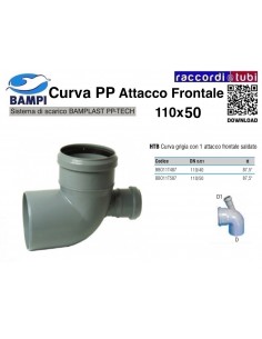 CURVA A INNESTO PP-H/M ATTACCO FRONTALE 110X50