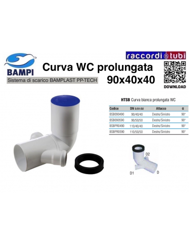 BÜGEL WC PP-H/MC DURCHMESSER 90X40X40 RECHTS-LINKS