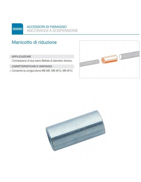 MANICOTTO FEMMINA FEMMINA DIAMETRO 6-8-10 ART.163250