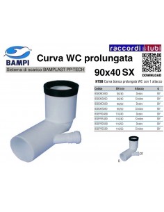 CURVA WC PP-H/MC DIAMETRO 90X40 SINISTRA