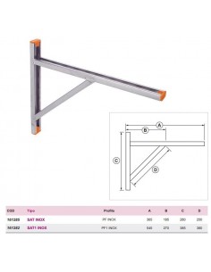 EDELSTAHLWANDHALTER SAT INOX MM.545 2