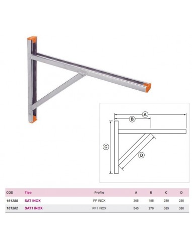 MENSOLA INOX SAT INOX MM.545