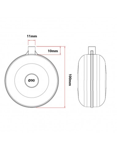 SFERA PLASTICA CON NOTTOLINO OTTONE PIATTA 