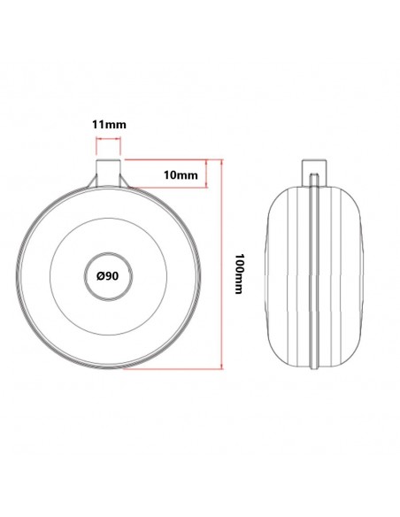 SFERA PLASTICA CON NOTTOLINO OTTONE PIATTA 