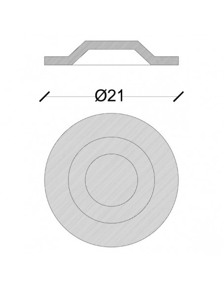 GUARNIZIONE A SCODELLINO DA mm. 21 IN PARA NERA