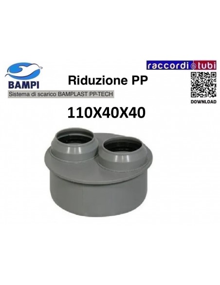 RIDUZIONE A INNESTO PP-H/MC MF 110X40X40