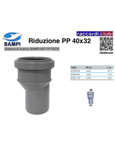 RIDUZIONE A INNESTO PP-H/MC MF 32x40