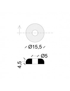 GUARNIZIONE PER RUBINETTO SEMITONDA 1/2 NR.1 PEZZO 2