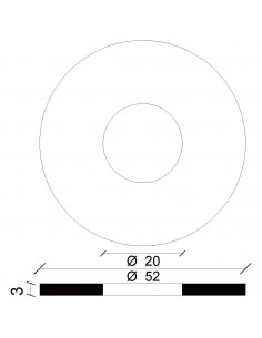 GUARNIZIONE PER BATTERIE CASSETTE WC 52X20X3 2