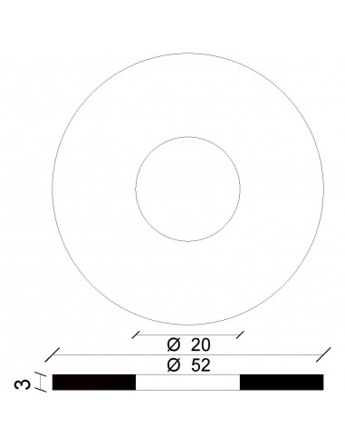 DICHTUNG FÜR WC-BOXENARMATUREN 52X20X3