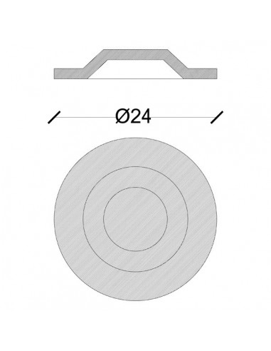 DICHTUNGSSCHEIBE AUS ROTES PARA GUMMI mm 24