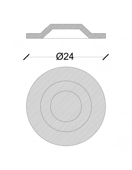 DICHTUNGSSCHEIBE AUS ROTES PARA GUMMI mm 24