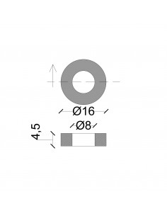 GUARNIZIONE PER RUBINETTI STELLA 16X8X4,5 2
