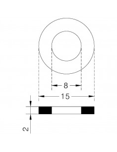 GUARNIZIONE TEFLON PER RACCORDI DIAMETRO 3/8 2