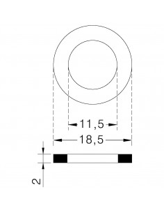 DICHTUNG AUS TEFLON FÜR 1/2-ZOLL-ANSCHLÜSSE 2