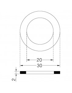 GUARNIZIONE IN TEFLON PER RACCORDI 1" 2