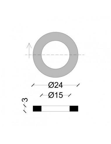 GUARNIZIONE IN GOMMA TELATA PER RACCORDI  3/4