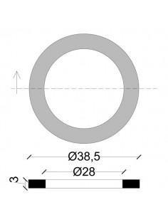 GUMMIDICHTUNG GEWEBT FÜR VERBINDUNGEN 1" 2