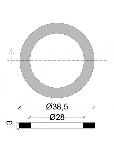 GEWEBTE GUMMIDICHTUNG FÜR ARMATUREN 1.1/4