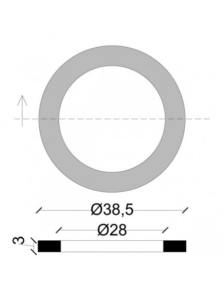 GEWEBTE GUMMIDICHTUNG FÜR ARMATUREN 1.1/4
