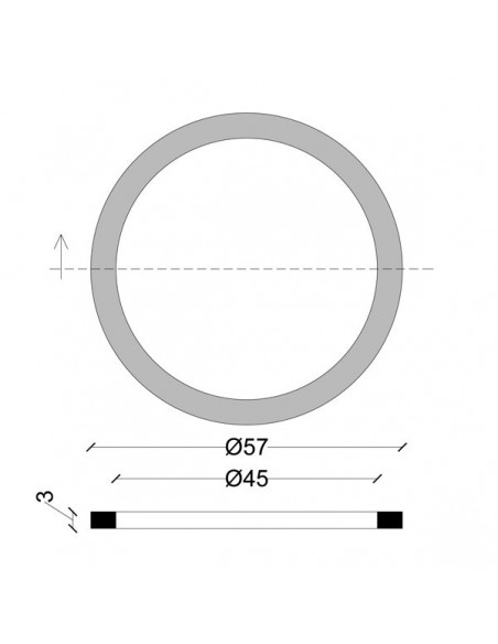 GUARNIZIONE IN GOMMA TELATA PER RACCORDI 2"