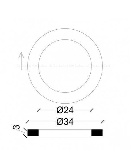 GUARNIZIONE PER BOCCHETTONE IN GOMMATELA  1/2