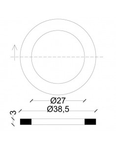 GUARNIZIONE PER BOCCHETTONE IN GOMMATELA 3/4 2
