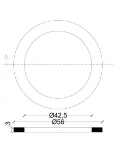 GUARNIZIONE PER BOCCHETTONE IN GOMMATELA  1.1/4 2