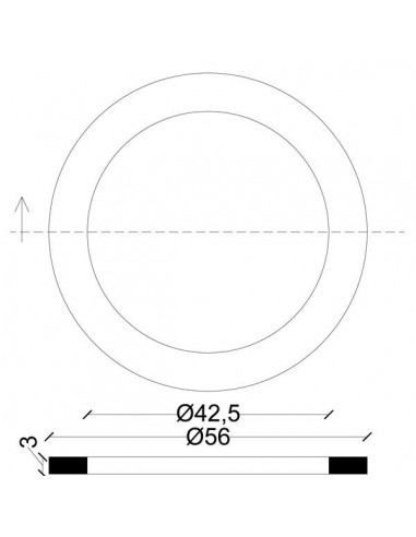 GUARNIZIONE PER BOCCHETTONE IN GOMMATELA  1.1/4