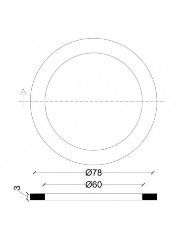 GUARNIZIONE PER BOCCHETTONE IN GOMMATELA  2"