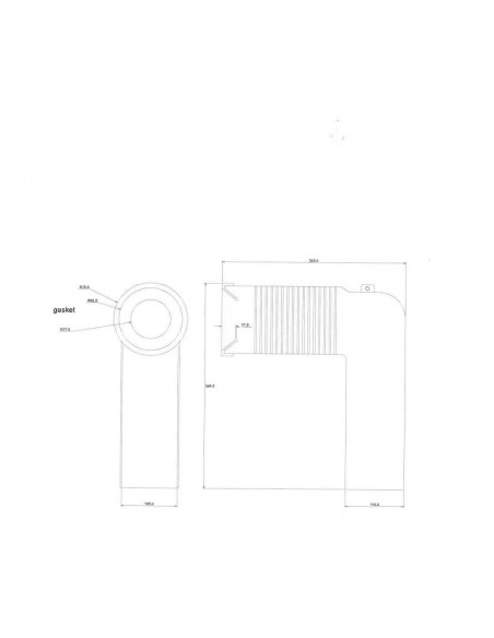 CURVA WC REGOLABILE 90X100 2358.00PB