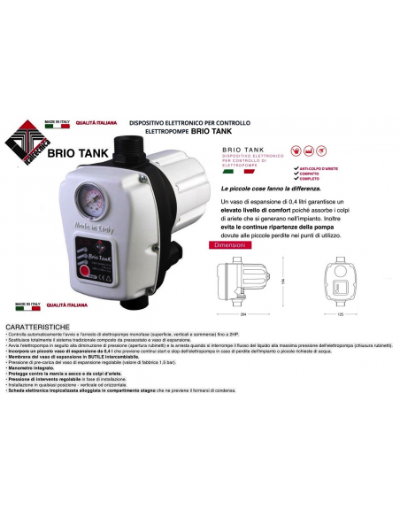 PRESSOFLUSSOSTATO BRIO TANK  ITALTECNICA
