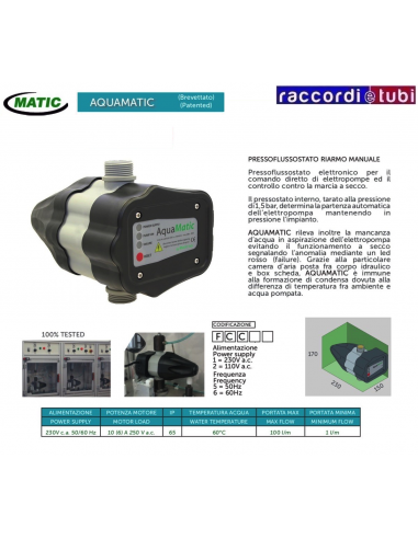 PRESSOFLUSSSTEUERER AQUAMATIC MATIC