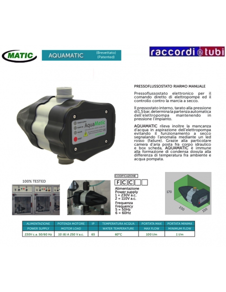 PRESSOFLUSSSTEUERER AQUAMATIC MATIC