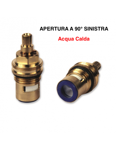 VITONE 1/2 CERAMICO SX 90° ACQUA CALDA BROCCIA...