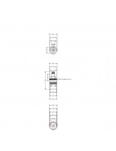VITONE 1/2 CERAMICO SX 90° ACQUA CALDA BROCCIA 8X20 2
