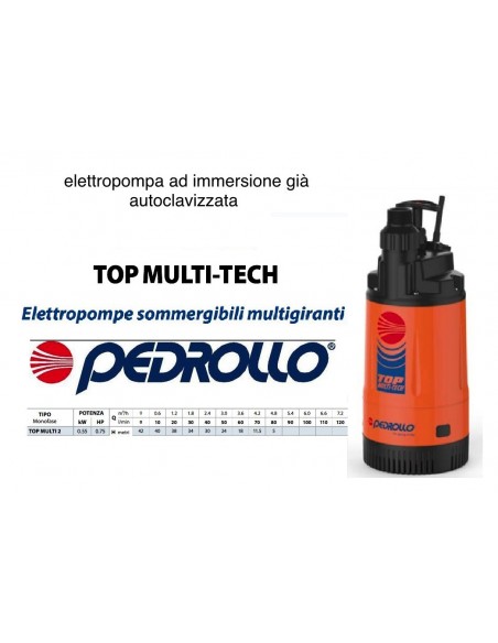 PEDROLLO TAUCHPUMPE TOP MULTI-TECH 2