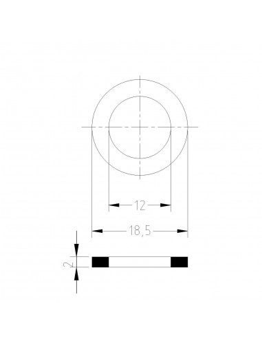 GUARNIZ.ACQUA PLASTICA P/Z 100  Ø 1/2
