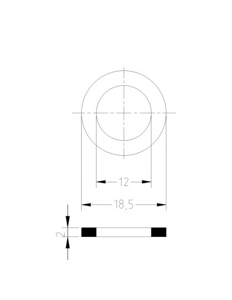 GUARNIZ.ACQUA PLASTICA P/Z 100  Ø 1/2