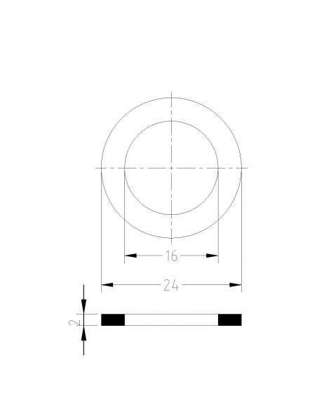GUARNIZ.ACQUA PLASTICA P/Z 100  Ø3/4