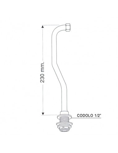 MESSINGSTANGE FÜR SCHWIMMER MIT UNTEREM 1/2"...