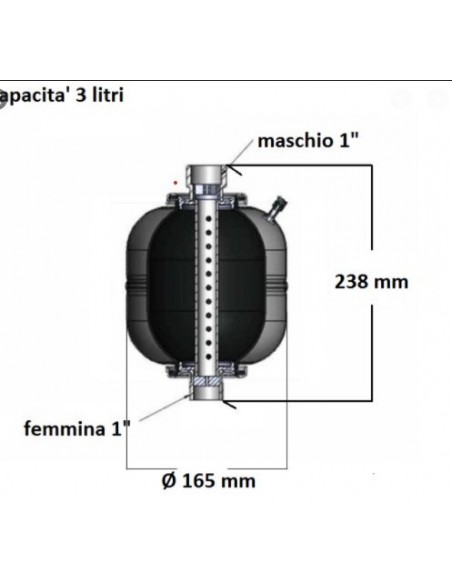 VAREM POLMONE PASSANTE LITRI 3 SANITARIO