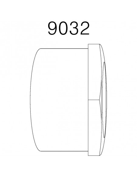 VERCHROMTE BUCHSE FÜR PUCCI 9032 KNOPF