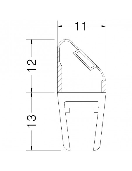 PROFILO MAGNETICO "COPPIA" P/BOX DOCCIA CRIST.6/8