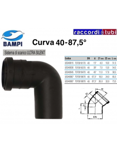 CURVA A INNESTO ULTRA SILENT DIAM.40  90°