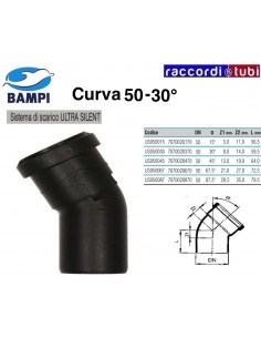 CURVA A INNESTO ULTRA SILENT DIAM.50  30°