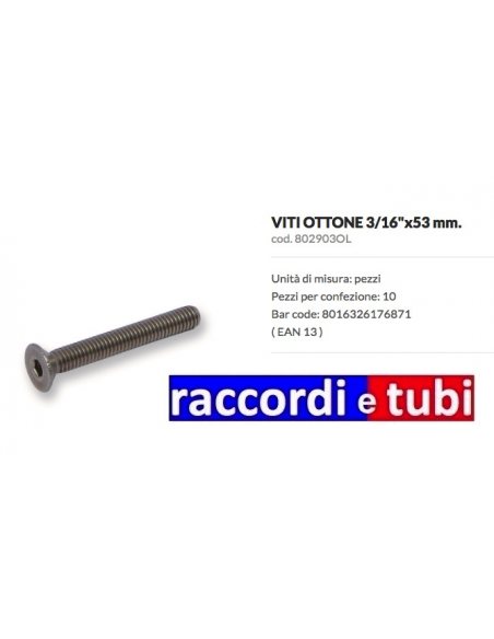 VITE PER PROLUNGA  ASTA 3/16''X53