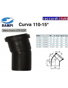 CURVA A INNESTO ULTRA SILENT DIAM..110  15°