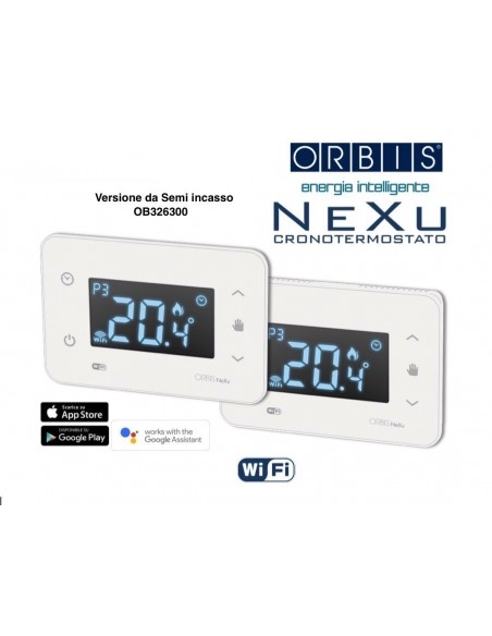 CRONOTERMOSTATO ORBIS NEXU BIANCO SEMINCASSO OB326300