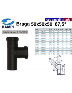 BRAGA A INNESTO ULTRA SILENT DIAM.50X50X50 87,5°